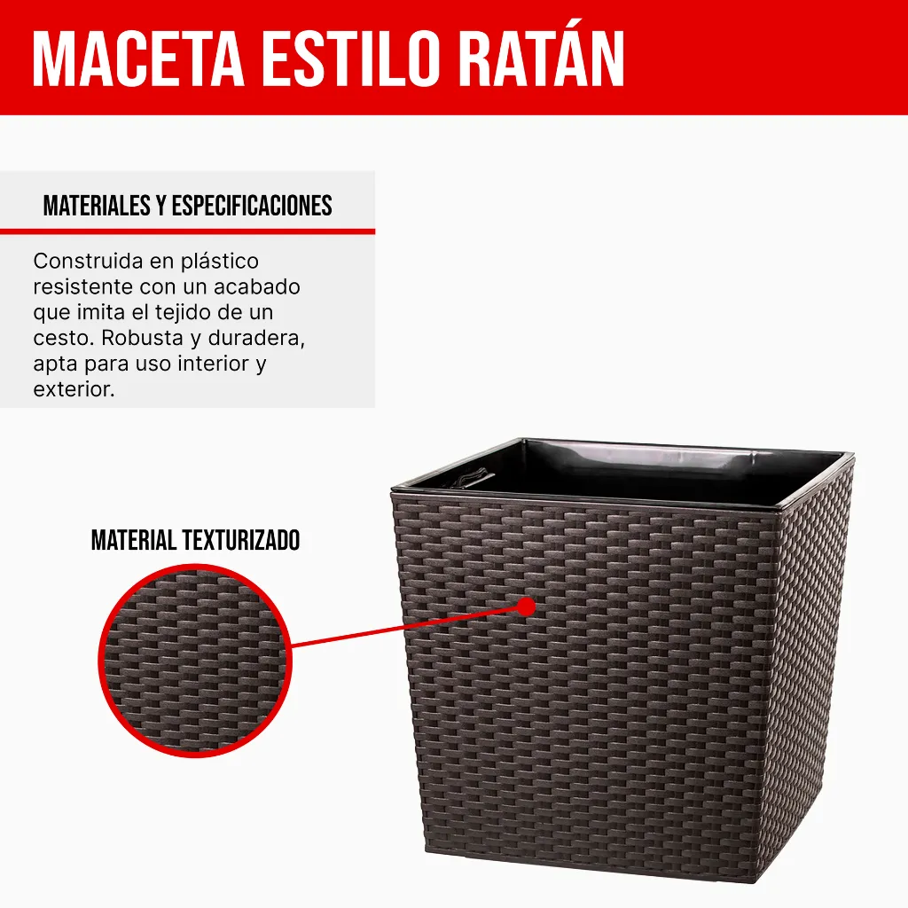 2. MCX088000 MACETA CUADRADA ESTILO RATÁN 30X30X30 - MARRON MORO.webp