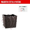 4. MCX088000 MACETA CUADRADA ESTILO RATÁN 30X30X30 - MARRON MORO.webp