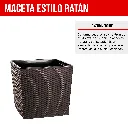 3. MCX088000 MACETA CUADRADA ESTILO RATÁN 30X30X30 - MARRON MORO.webp