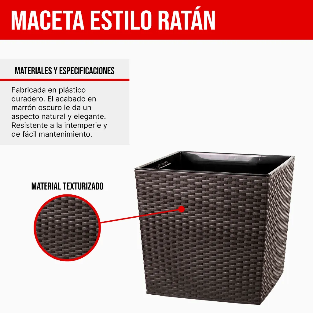 2. MCX088000 MACETA CUADRADA ESTILO RATÁN 40X40X40 - MARRON MORO.webp