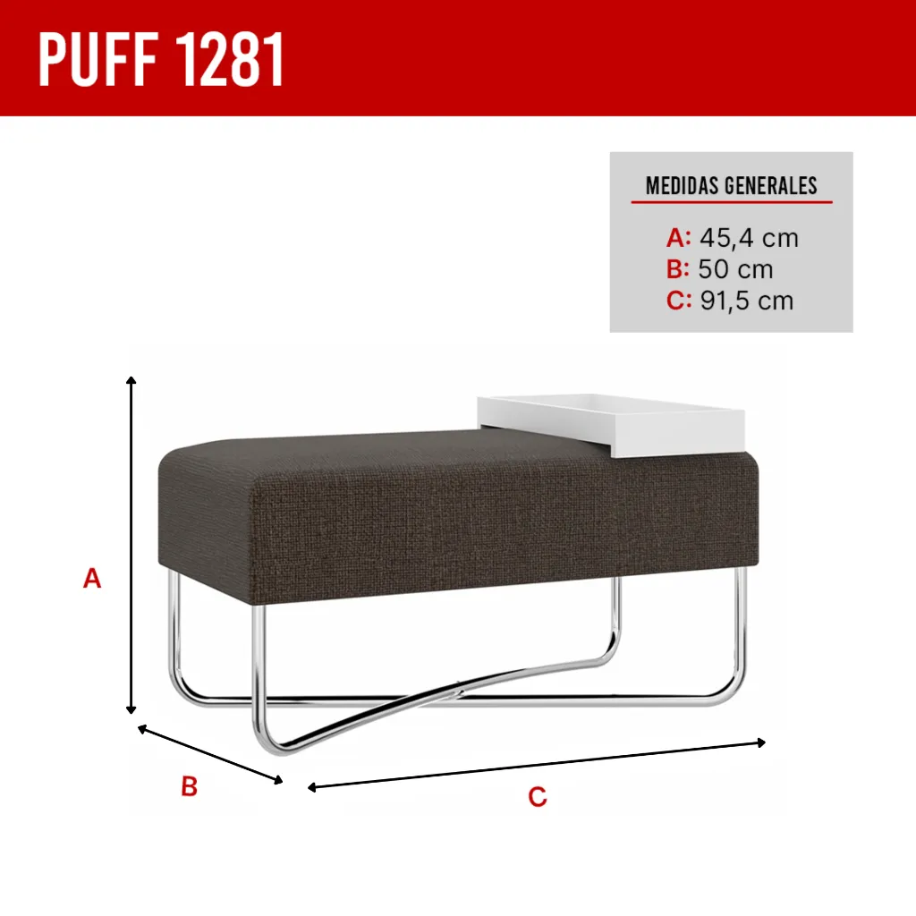 4. PUFF GRANDE 1281 CBANDEJA BLANCO ONIX CROMADO.webp