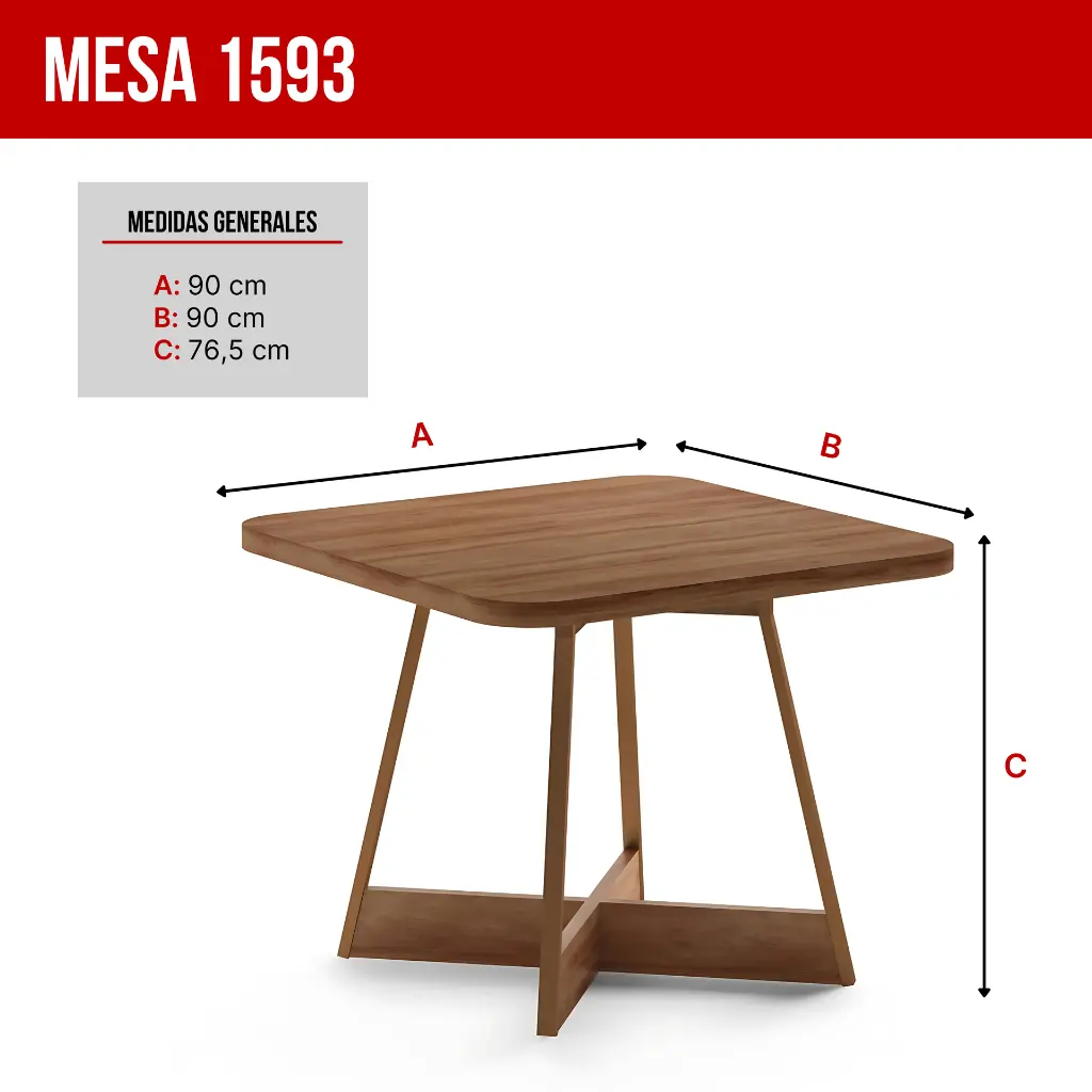 3. 1593 MESA CUADRADA TAPA NOGAL BASE FREIJO ROSE.webp