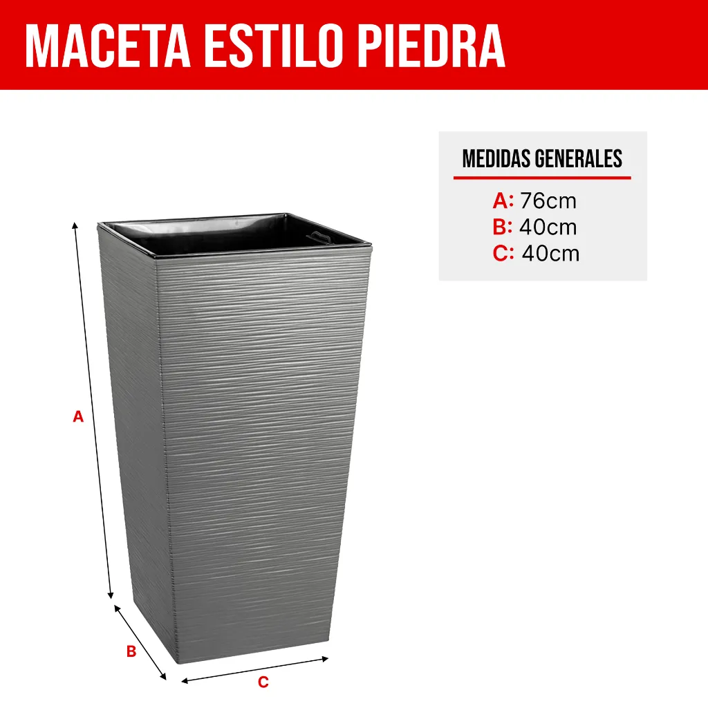4. MCX079000 MACETA CUADRADA ESTILO PIEDRA 40X40X76 - PLOMO.webp