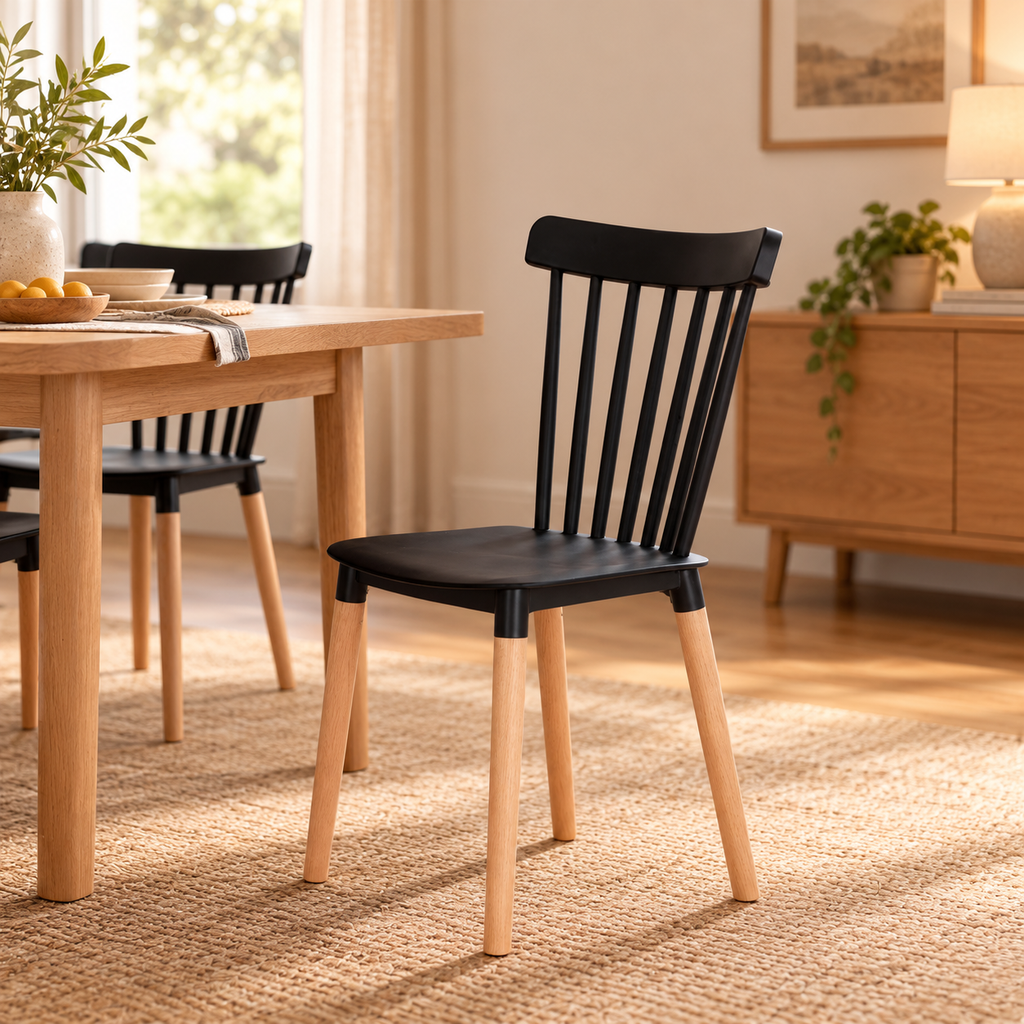 [5780 SILLA WINDSOR NEGRO] Silla Windsor Negro