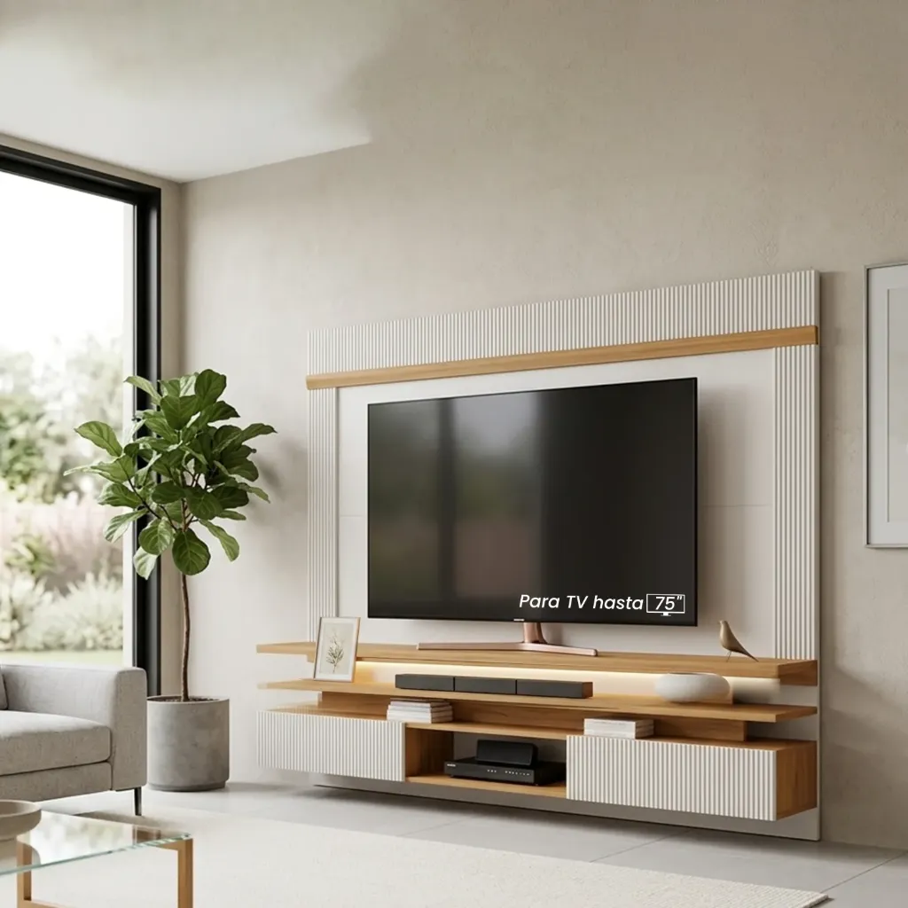 Panel para TV Marés Off White - Freijo Trend