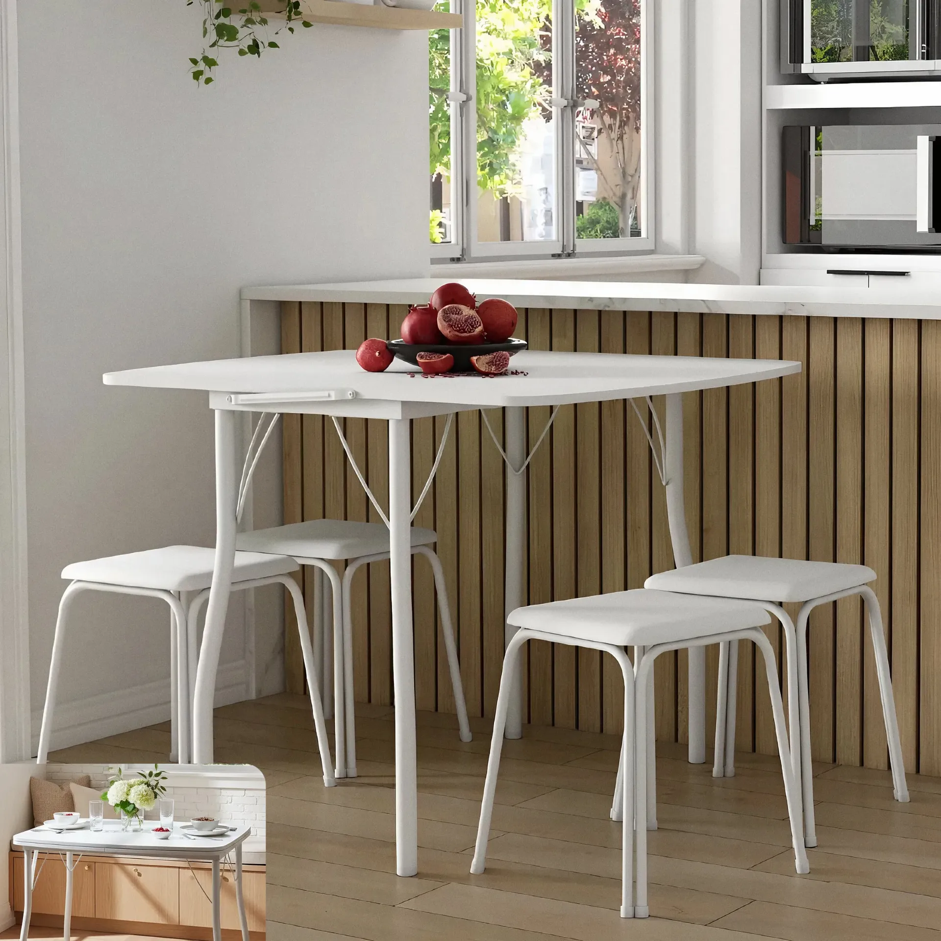 [216 MESA PLEGABLE BLANCA] Mesa Plegable Twist Blanca