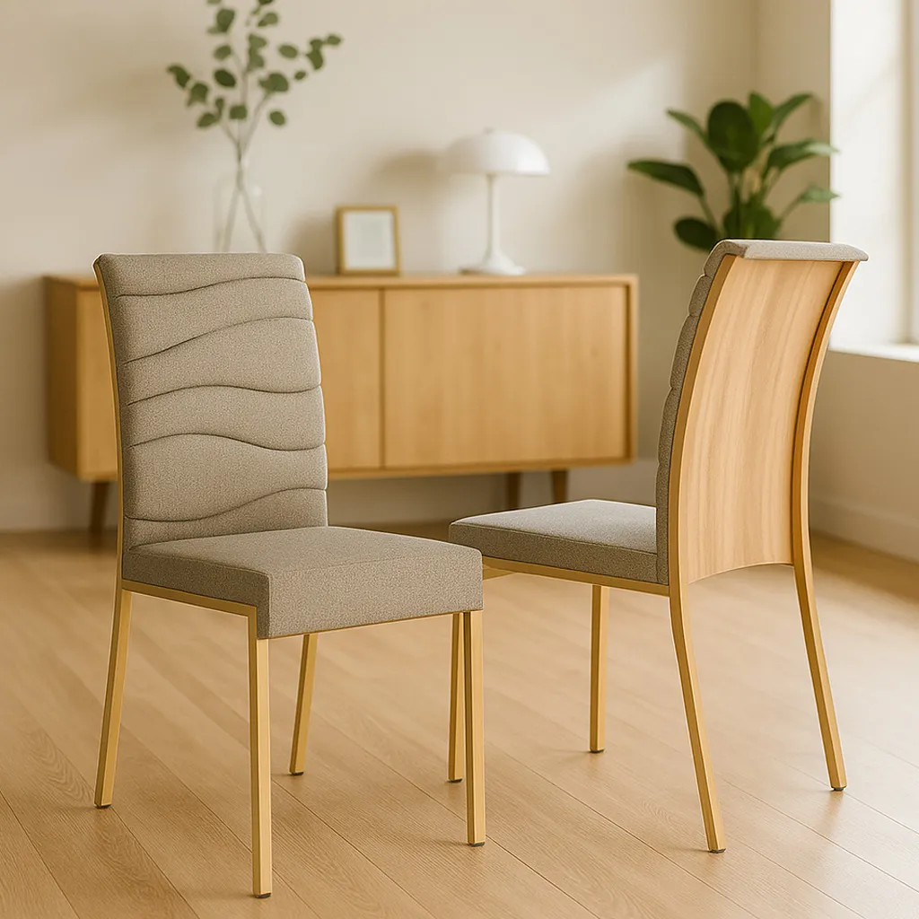 Silla Wave Bambu Dorado