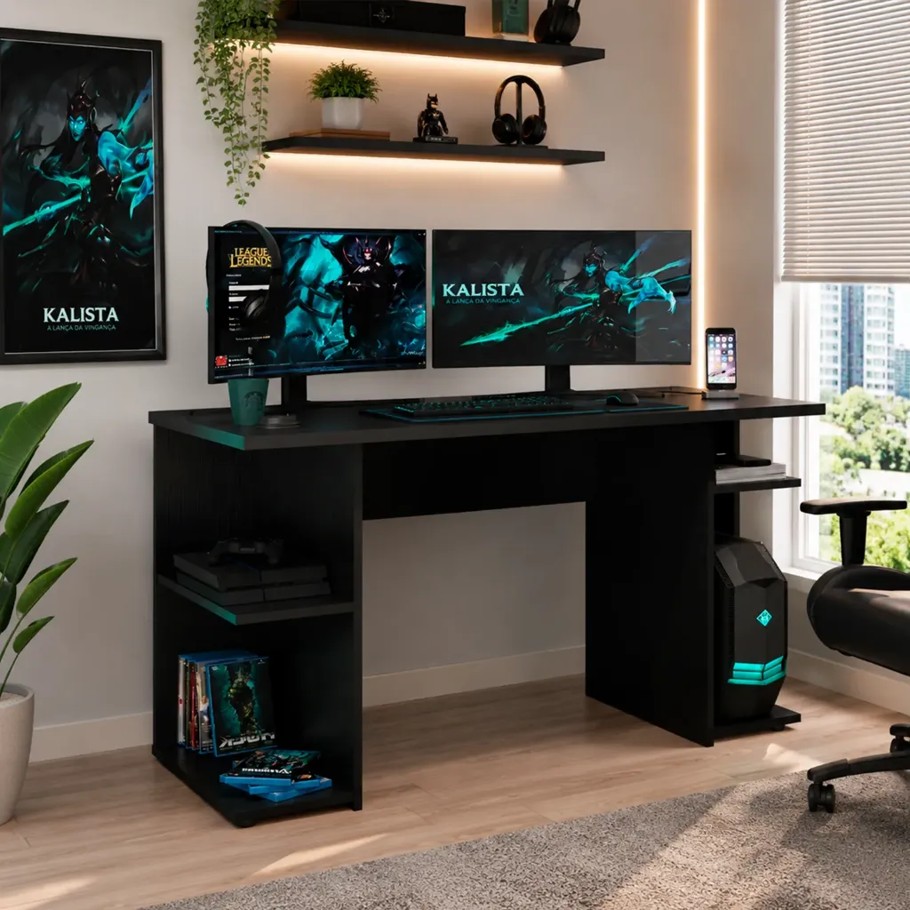 [1147 MESA GAMER NEGRO] Mesa Gamer Omen Negro