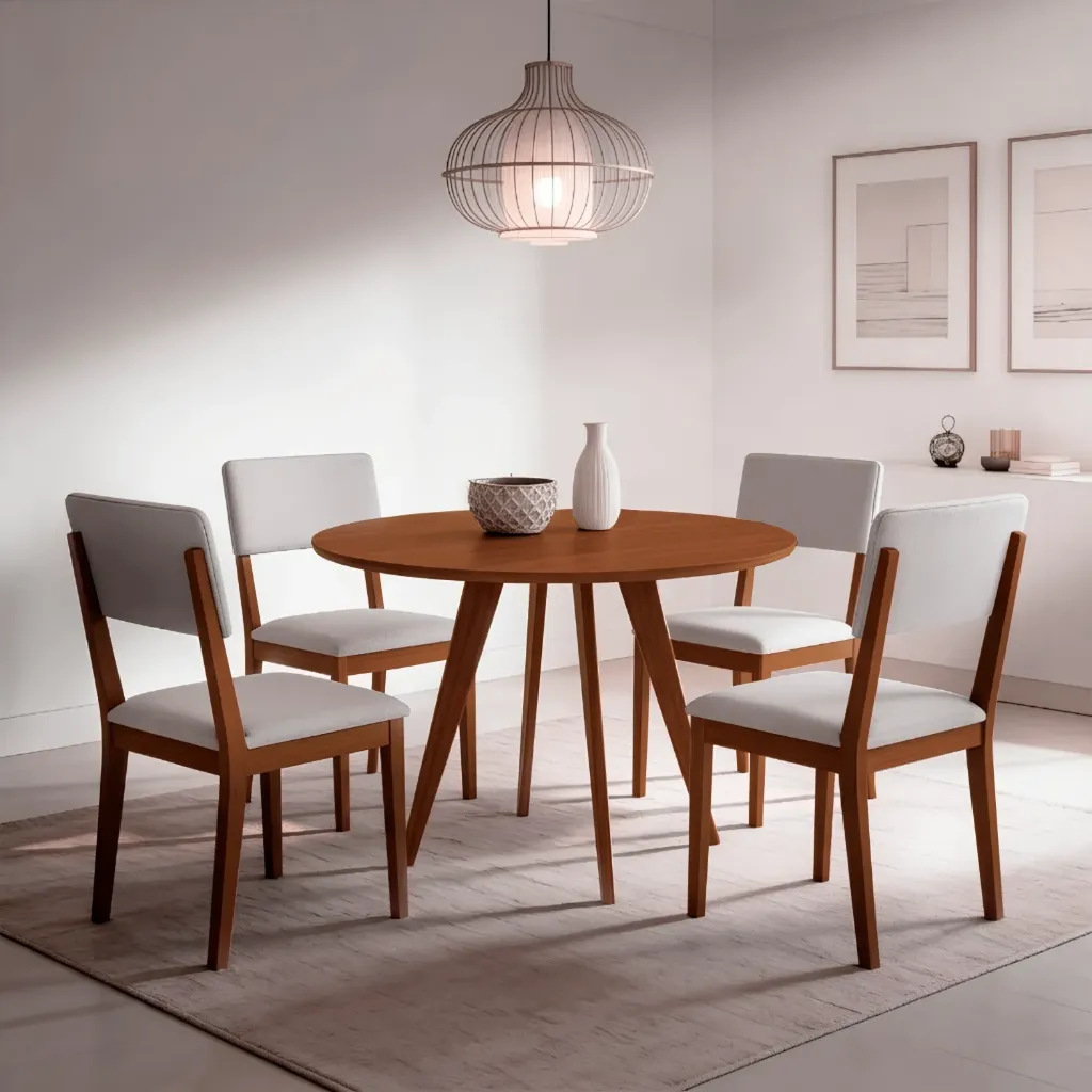 [21754722 MESA ACEROLA REDONDA 1.09 S/VIDRIO MADERA/CINAMOMO] Mesa Acerola recta 109cm sin Vidrio | Madera - Cinamomo