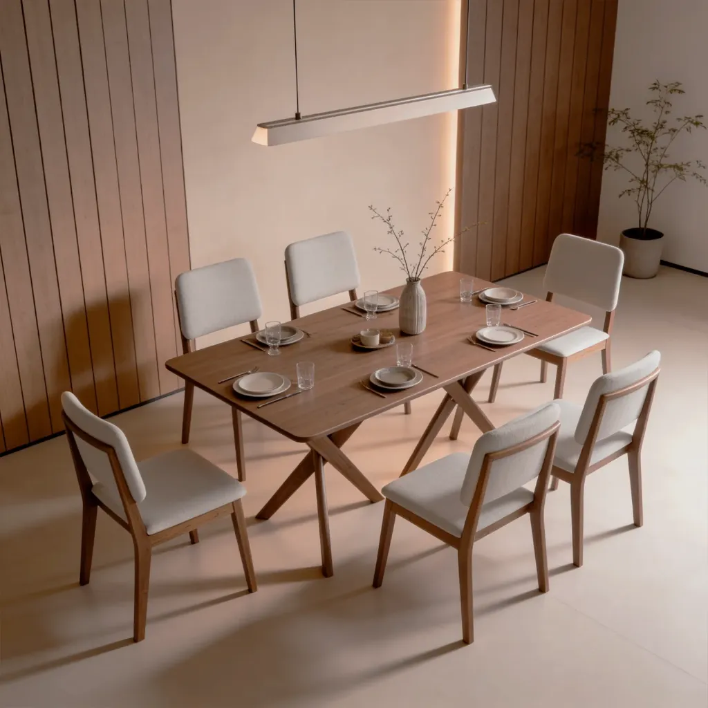 21672722 MESA CACAU RECTANGULAR 1.80 S/VIDRIO MADERA/CINAMOMO