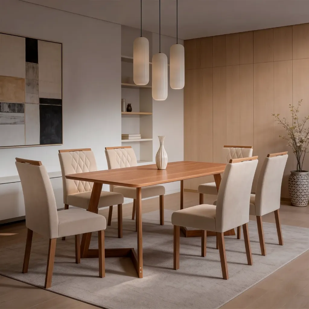 [21661722 MESA CAJU RECTANGULAR 1.80 S/VIDRIO MADERA/CINAMOMO] Mesa Caju recta 180cm sin Vidrio | Madera - Cinamomo