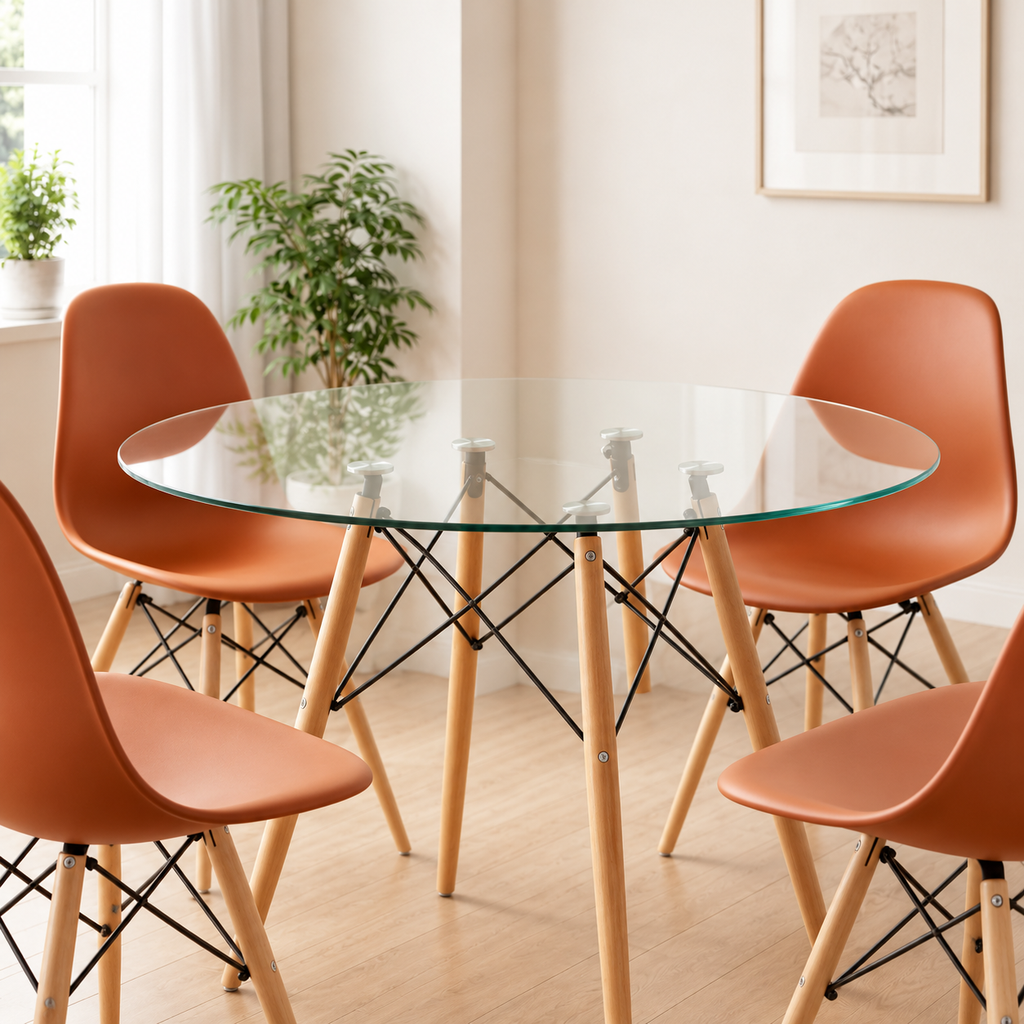 Mesa Wing Orbe de Vidrio - 90 cm