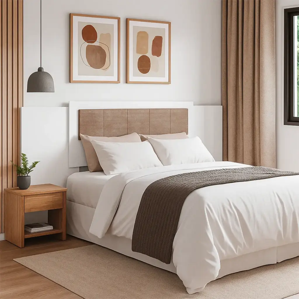 [1161 CABECERA BLANCO] Espaldar Boreal Blanco extensible hasta 2.5 plazas