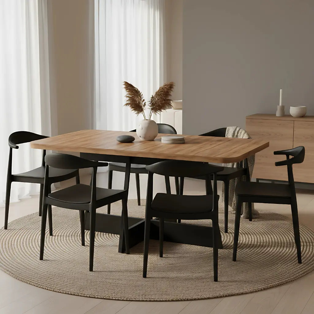 Mesa Atria Recta Nogal Negro