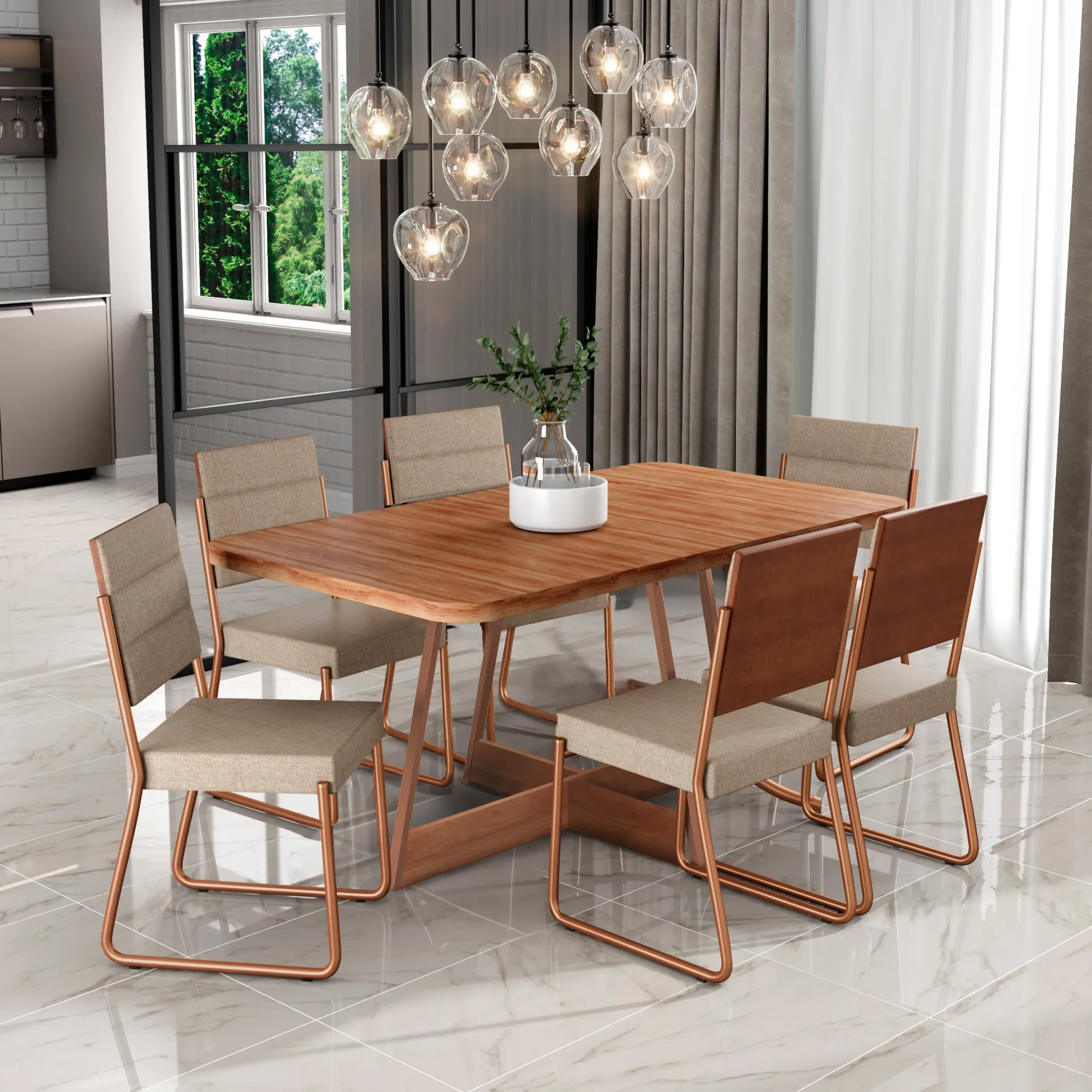 [1736 SILLA ARENA CARAMELO/ROSE] Silla Nara Arena Caramelo Rose