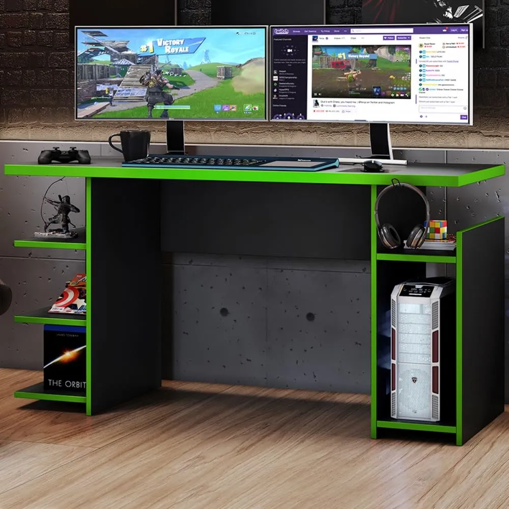 Escritorio gamer Drift Negro - Verde