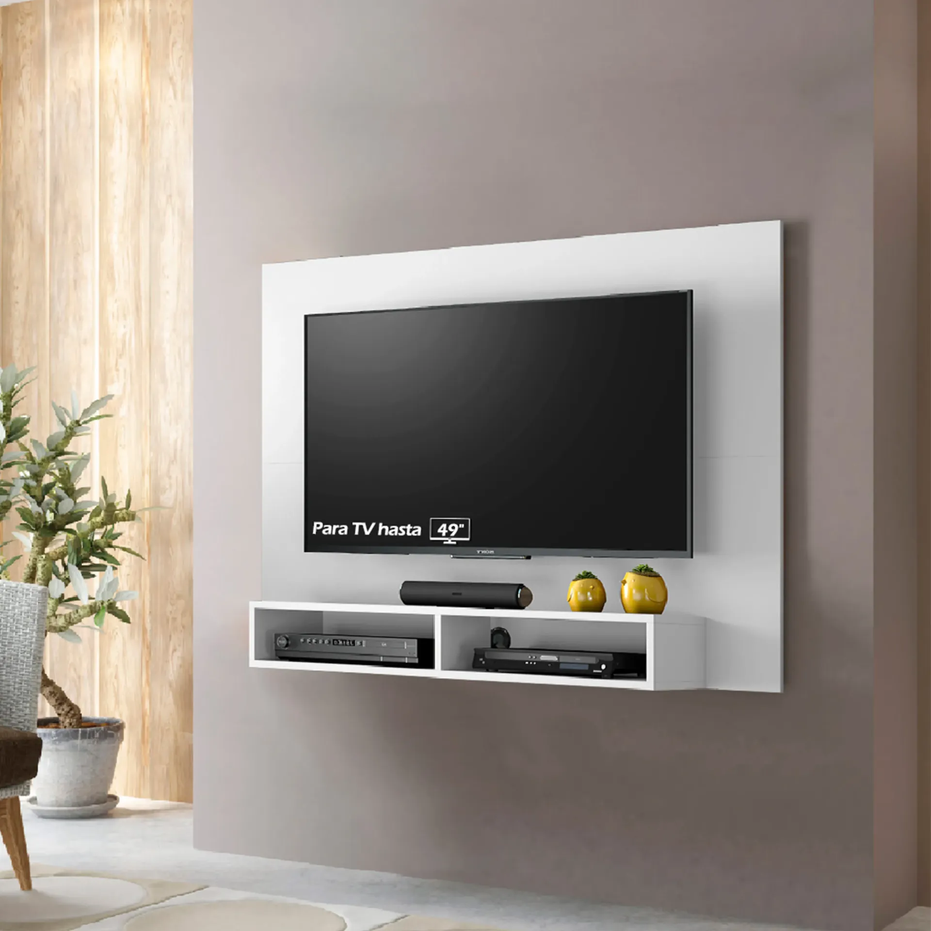 [52130 PANEL EROS - 127 BLANCO NEW] Panel para TV Eros Blanco