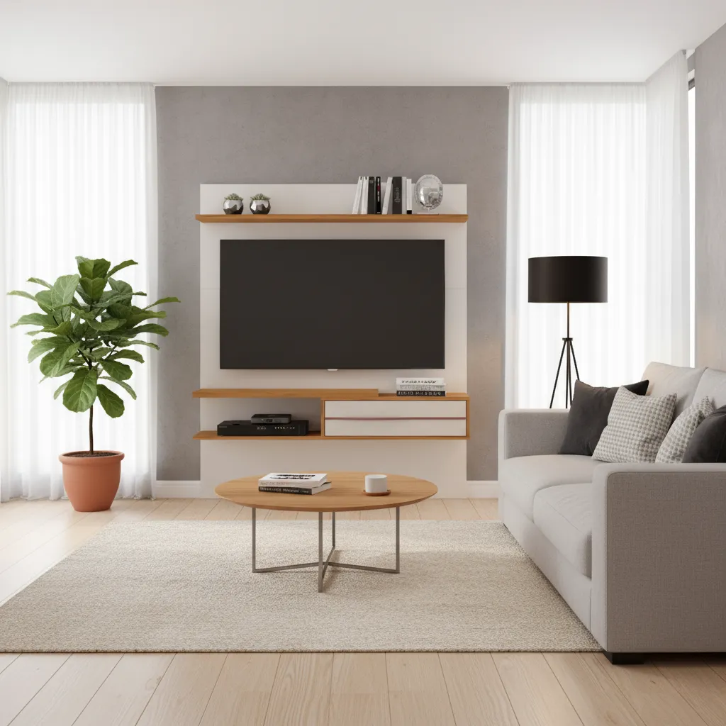 Panel para TV Lera Off White - Freijo Trend