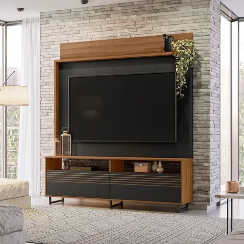 [NT1300 HOME - 243 FREIJO TREND/NEGRO TX] Centro de entretenimiento Zaga Freijo Trend - Negro