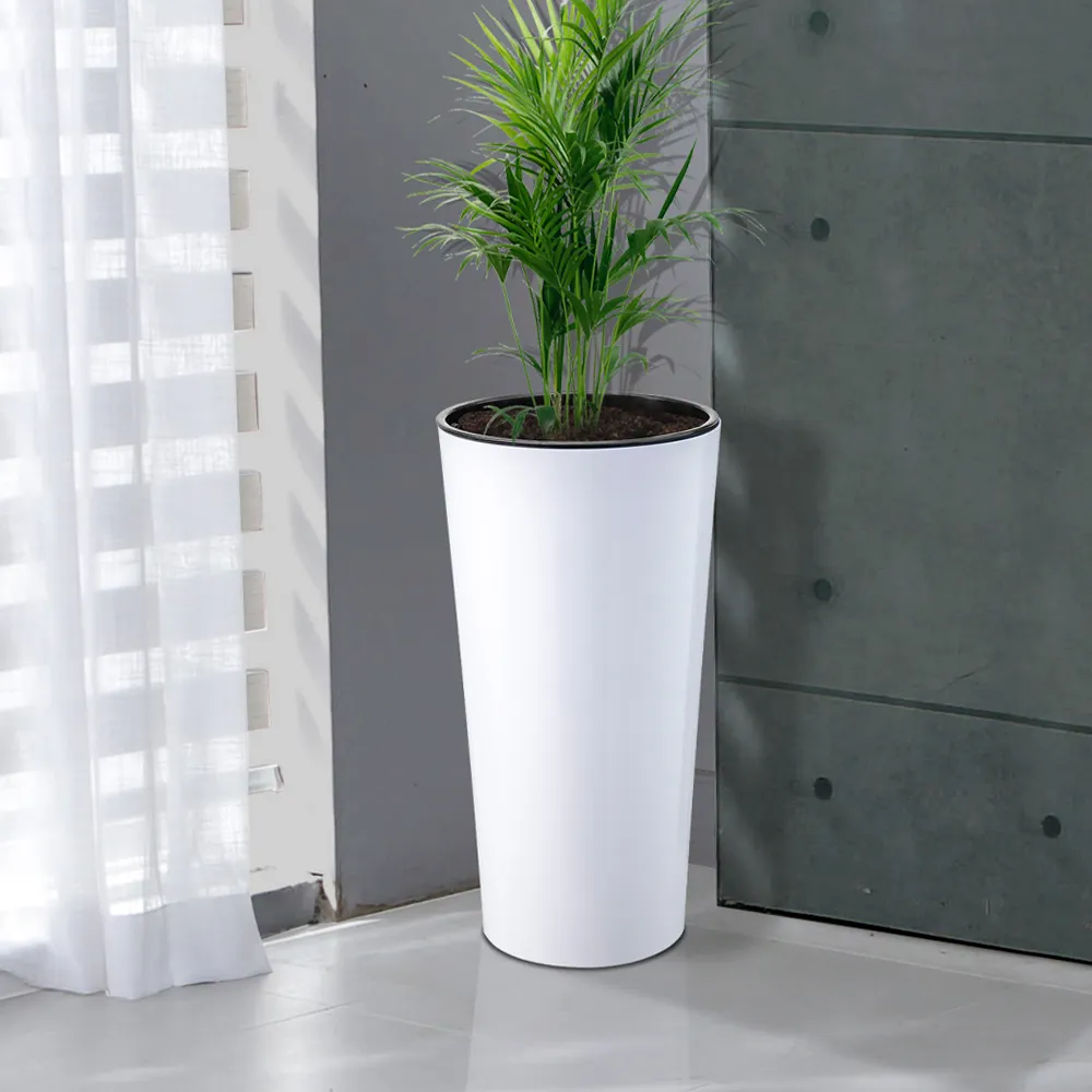 [MCX091000 MACETA REDONDA ESTILO MARFIL Ø30X57 - BLANCO] MCX091000 MACETA REDONDA ESTILO MARFIL Ø30X57 - BLANCO