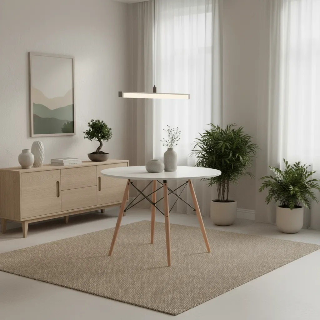 [6184 MESA EAMES REDONDA EAMES ∅90 BLANCO] 6184 MESA EAMES REDONDA EAMES ∅90 BLANCO