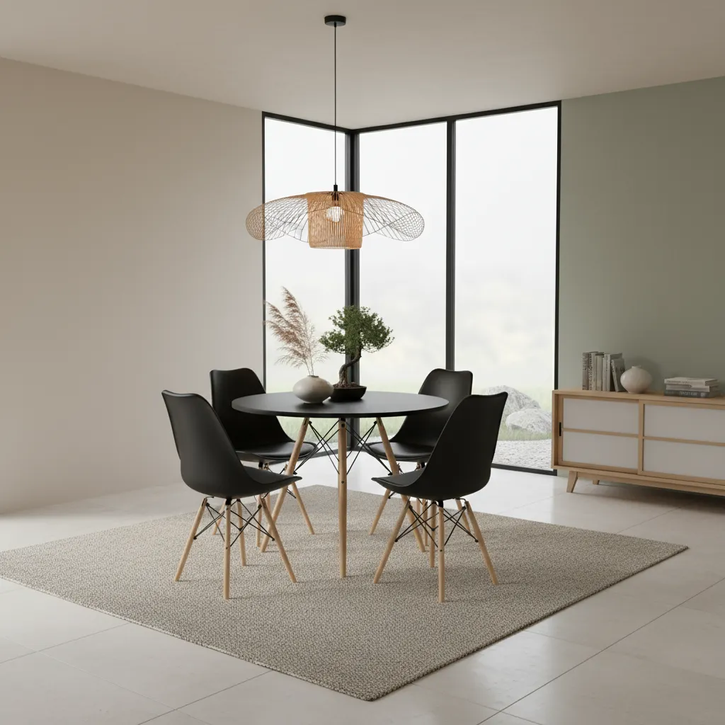 [6184 MESA EAMES REDONDA EAMES ∅90 NEGRO] 6184 MESA EAMES REDONDA EAMES ∅90 NEGRO