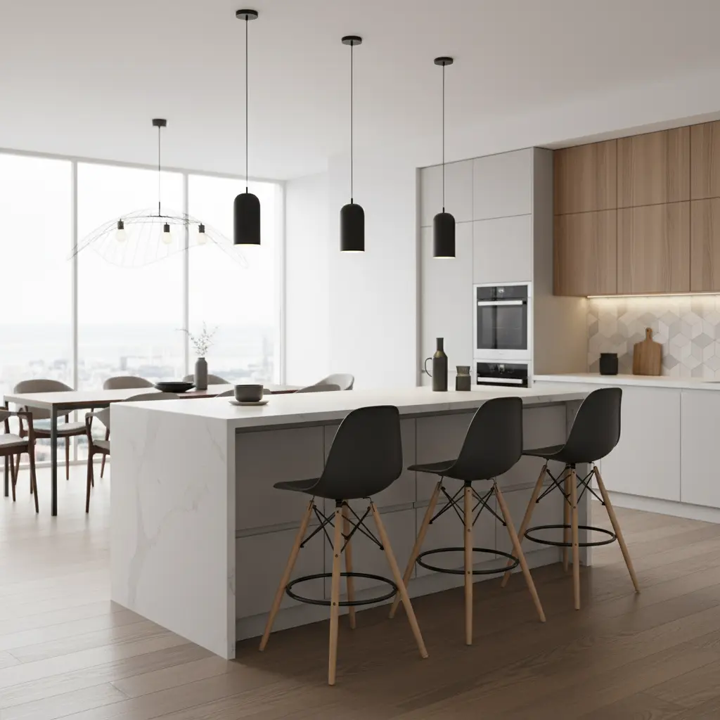 Taburete Eames Negro