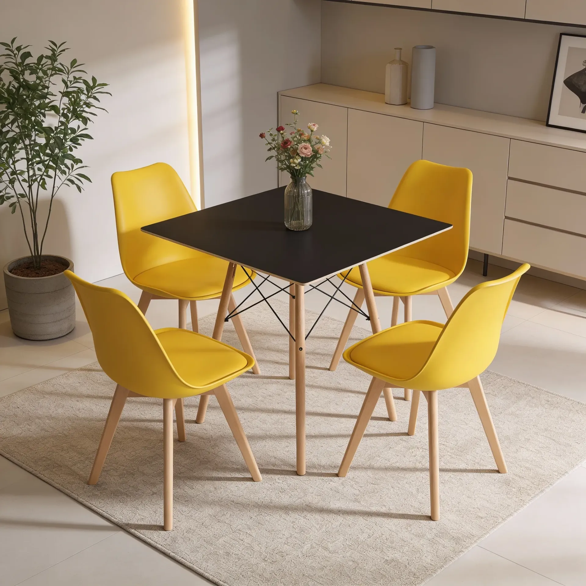 [5767 SILLA SAARINEN WOOD AMARILLO/LUMI] Silla Saarinen Amarillo Lumi